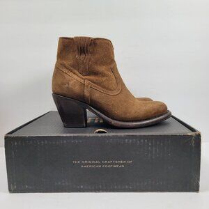 Frye Lillian Western Women's Chestnut Ankle Boots US Size 6.5B